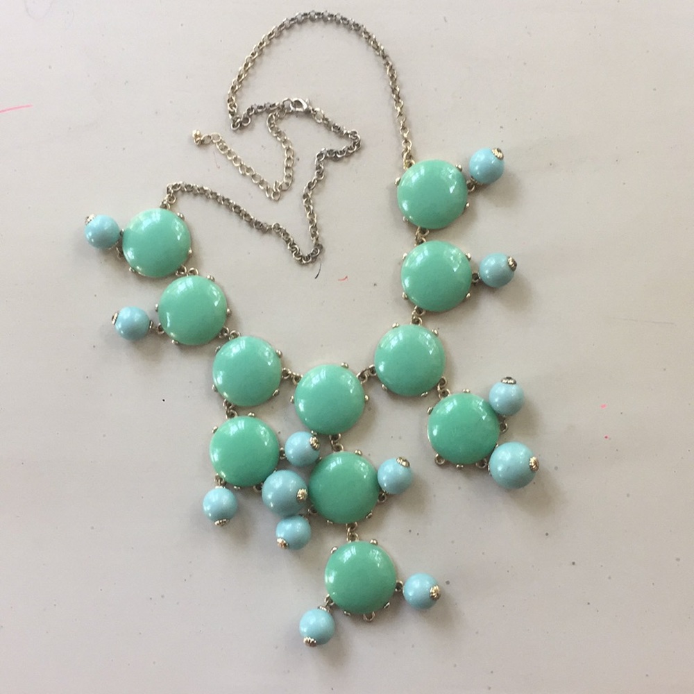 Green and turquoise bauble necklace